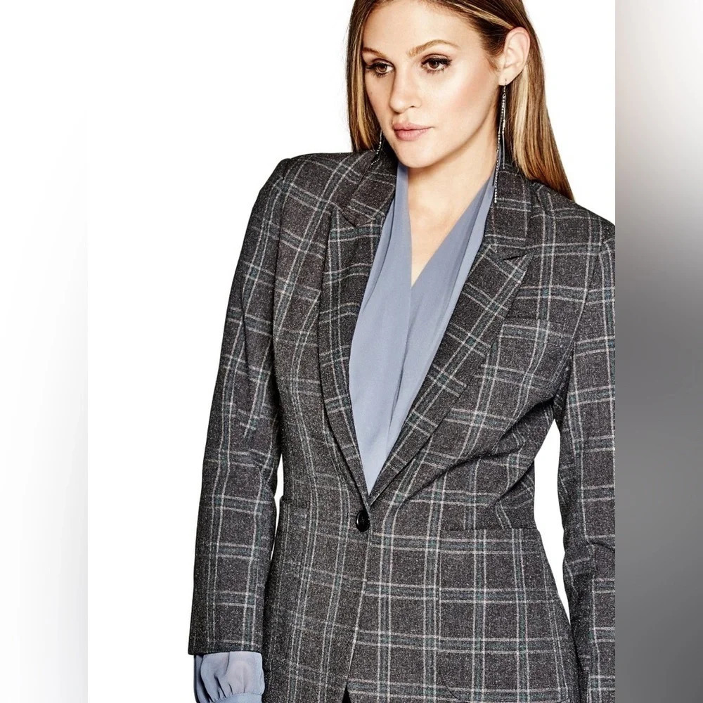 Marciano Glenda Plaid Blazer Women's Large